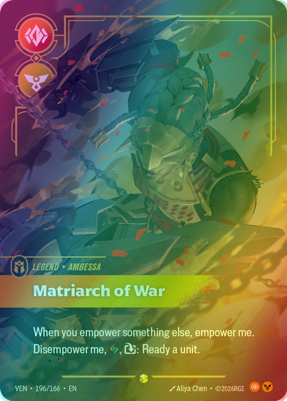 Matriarch of War (Ambessa) (Overnumbered) - 196/166 [Vendetta] [Foil]