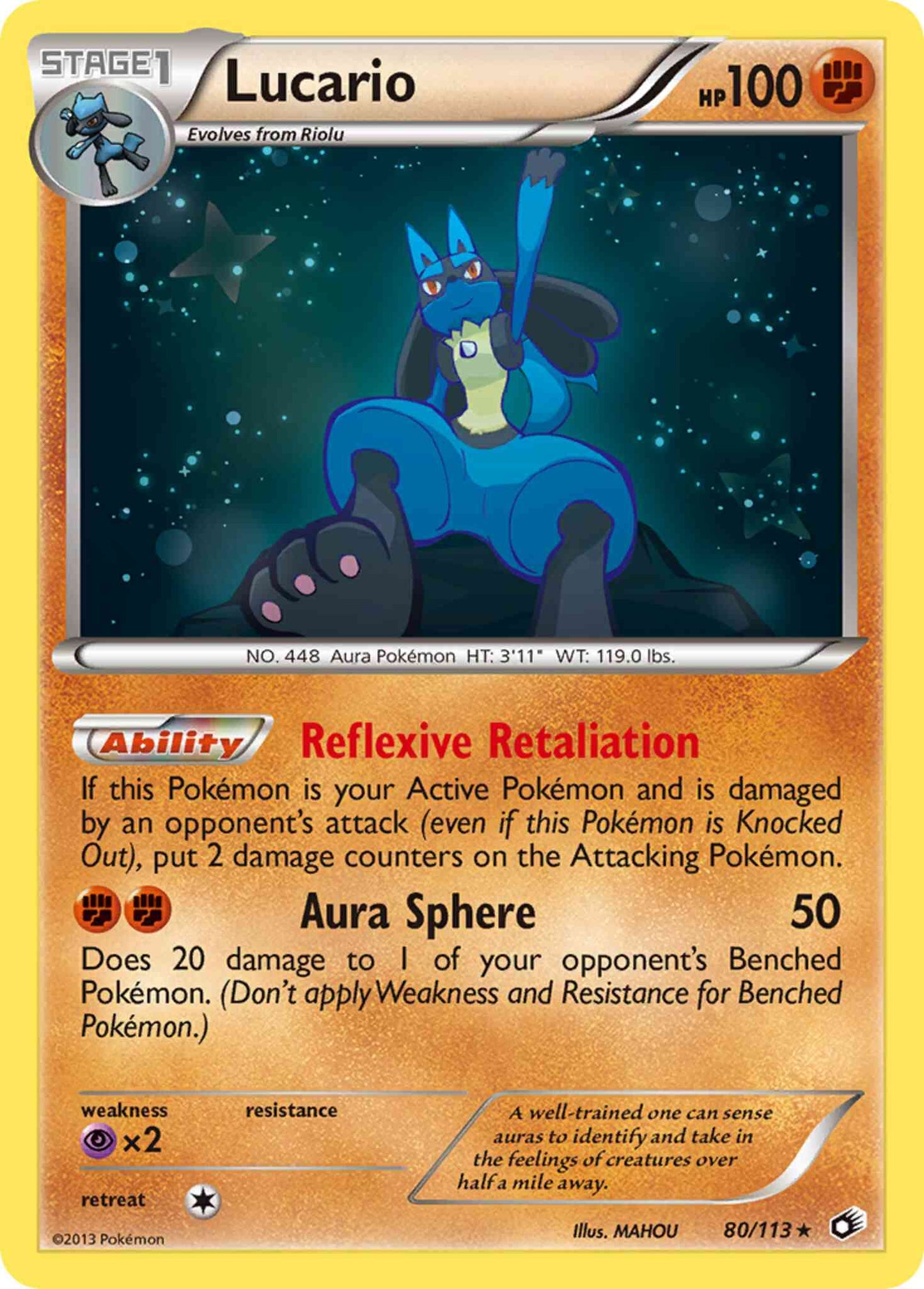 Lucario - 80/113 - Rare Holo [bw11-80] [Reverse Holo]