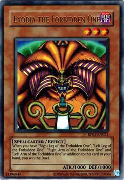 Exodia the Forbidden One - 2020 Date Reprint - RP01-EN021 - Ultra Rare - Unlimited