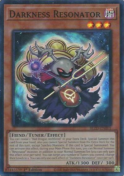 Darkness Resonator - BLZD-EN001 - Super Rare - 1st Edition