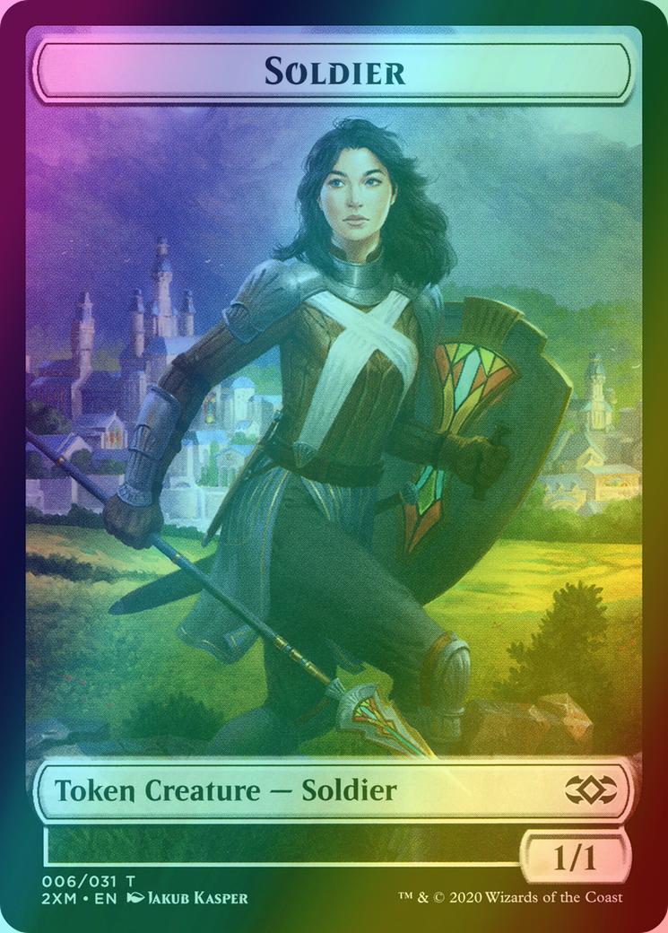 Copy Token (31) // Soldier Token (06) [Double Masters Tokens] [Foil]