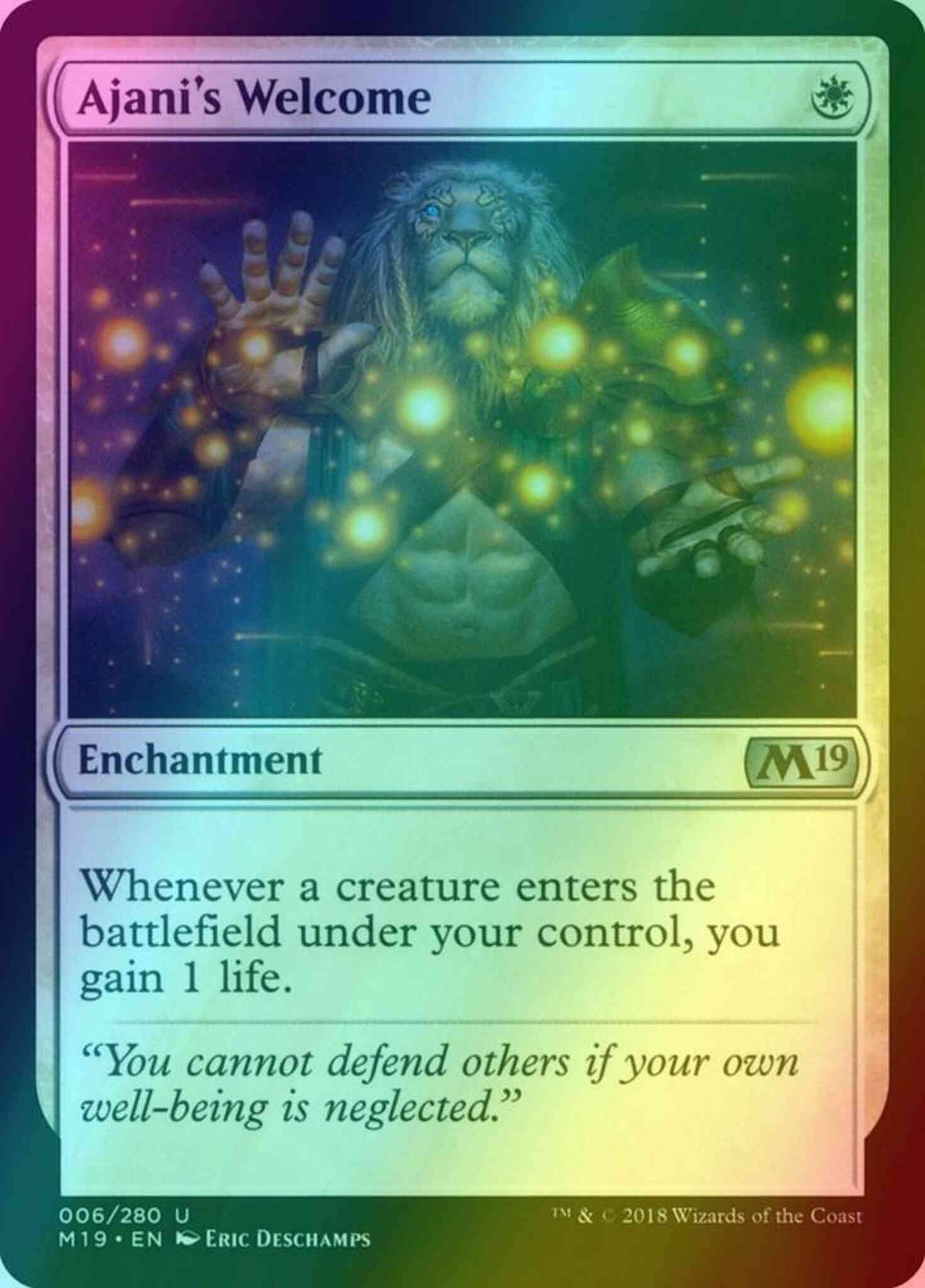 Ajani's Welcome [6] [Core Set 2019] [Foil]