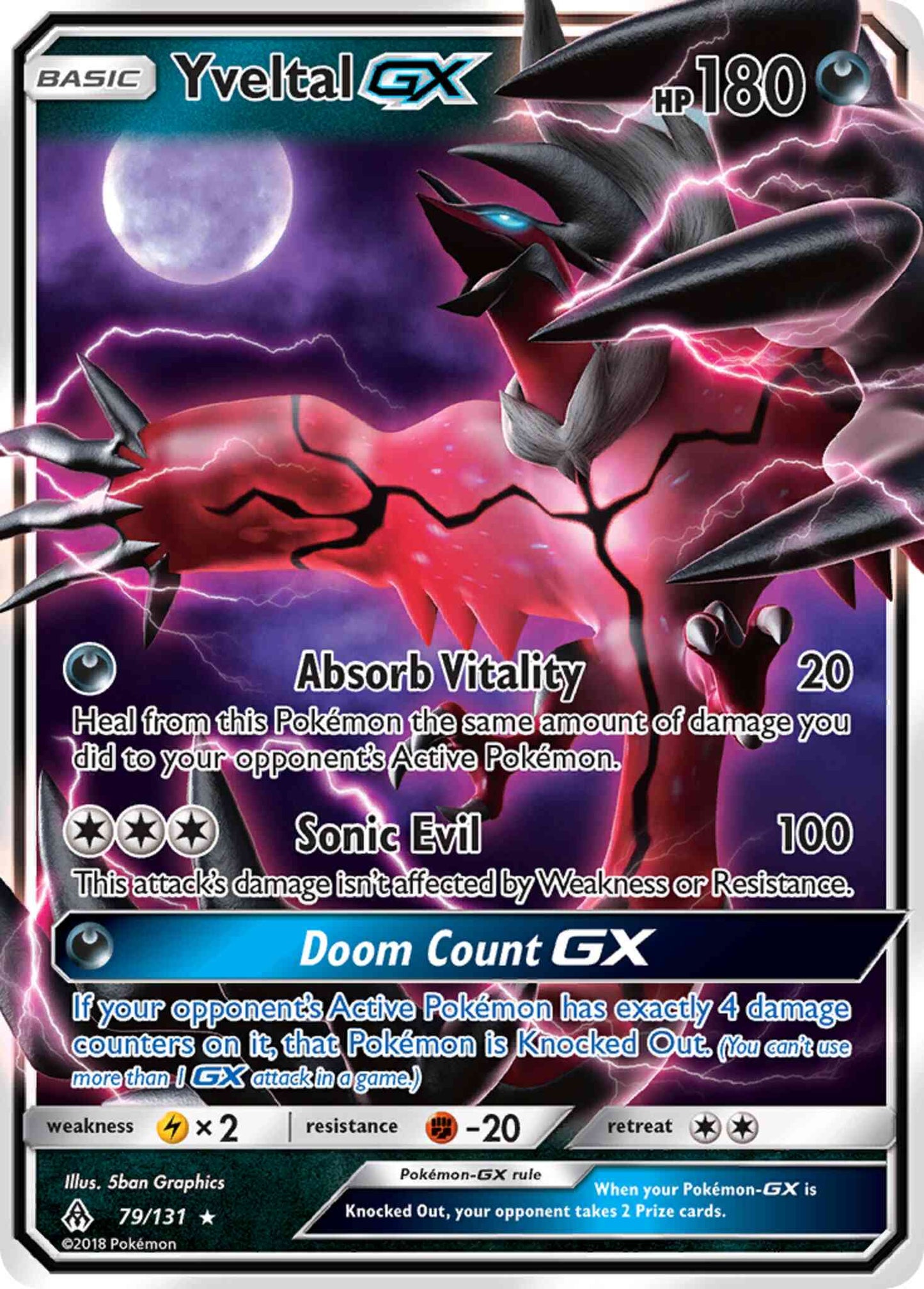 Yveltal-GX - 79/131 - Rare Holo GX [sm6-79] [Ultra]