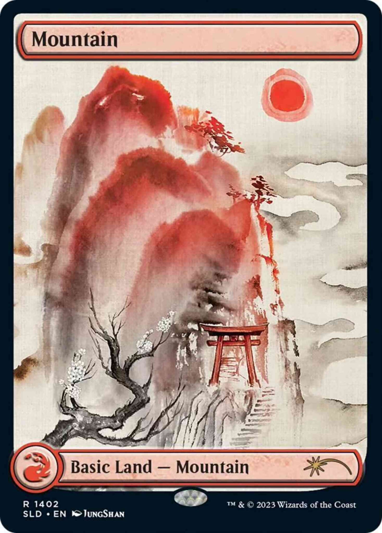 Mountain [1402] [Full Art] [Meditation On Nature] [Secret Lair Drop] [Non-Foil]