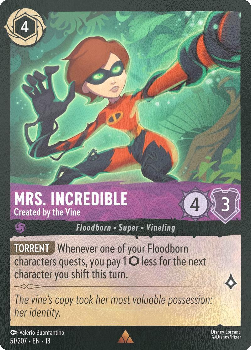 Mrs. Incredible - Created by the Vine - 51/204 [Attack of the Vine!] [Cold Foil]