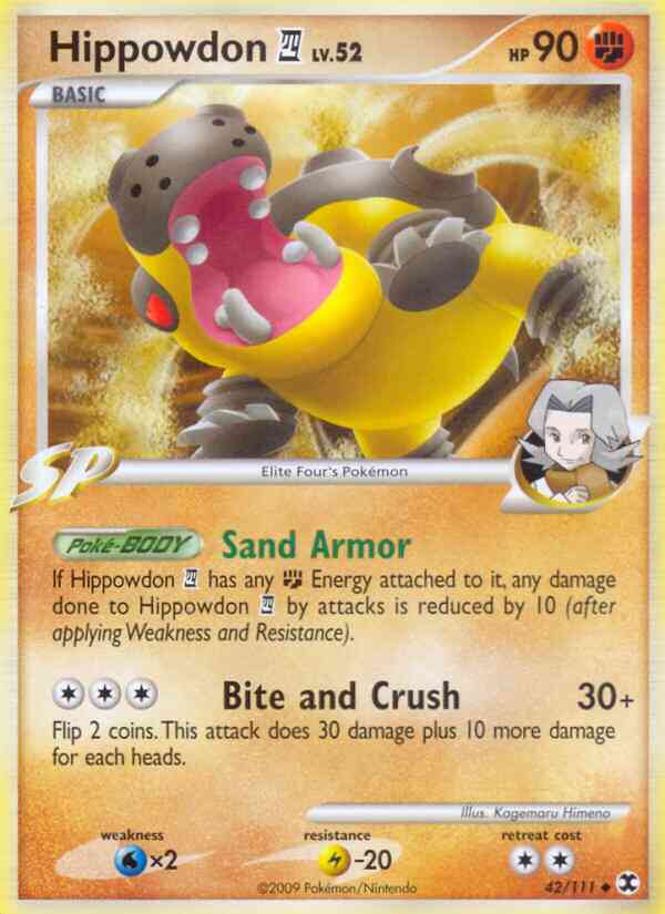 Hippowdon 4 - 42/111 - Uncommon [pl2-42] [Non-Holo]