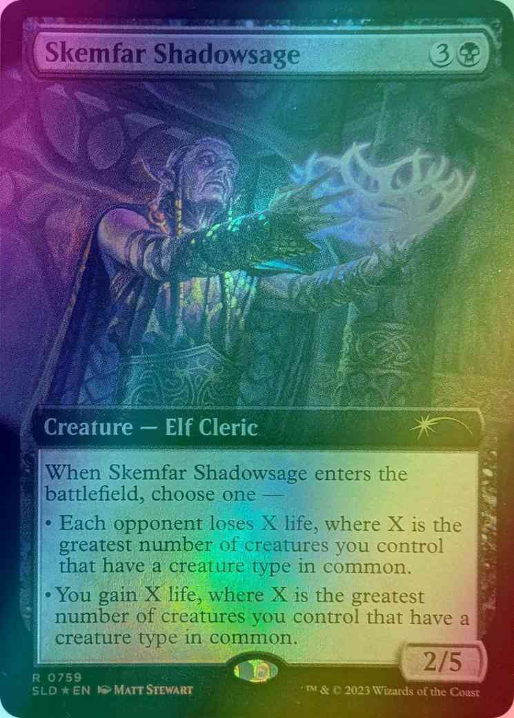 Skemfar Shadowsage [0759] [Extended Art] [Matt Stewart] [Secret Lair Drop] [Foil]