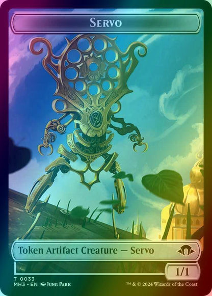Moonfolk Token (12) // Servo Token (33) [Modern Horizons 3: Tokens] [Foil]