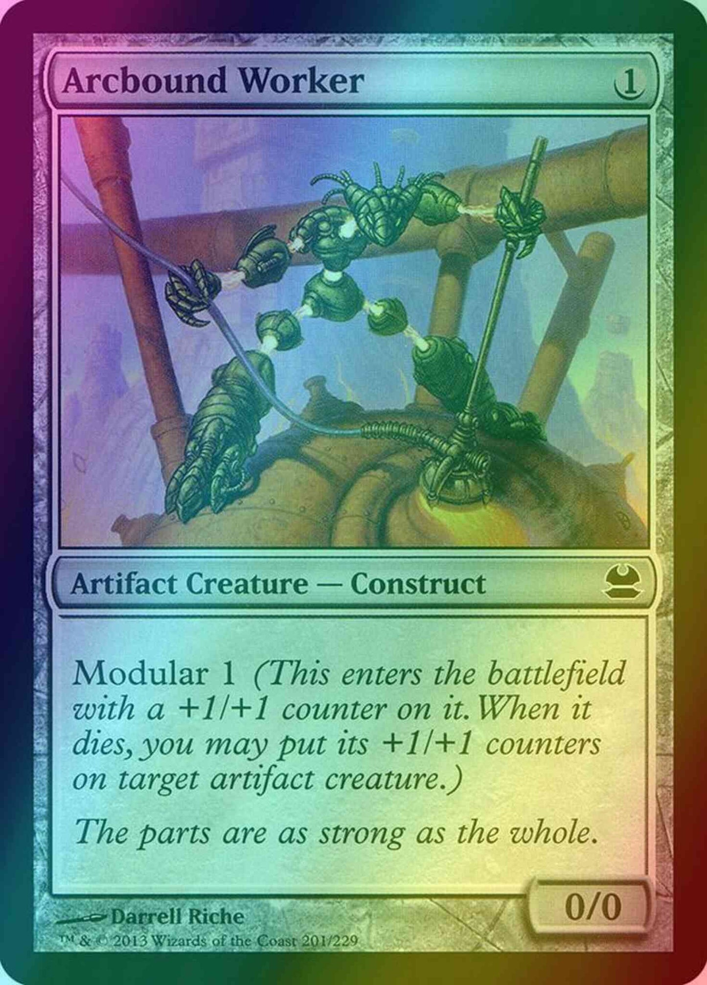 Arcbound Worker [201] [Modern Masters] [Foil]