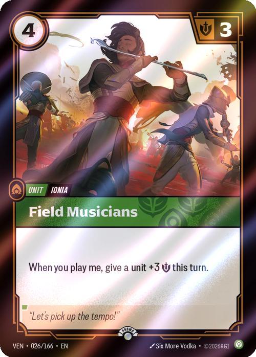 Field Musicians - 026/166 [Riftbound Organized Play Promotional Cards] [Foil]
