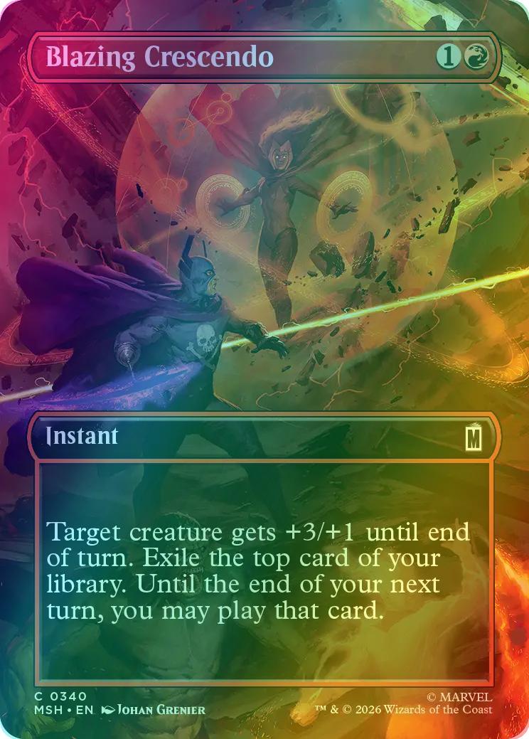 Blazing Crescendo [340] [Borderless] [Scene] [Marvel Super Heroes] [Foil]