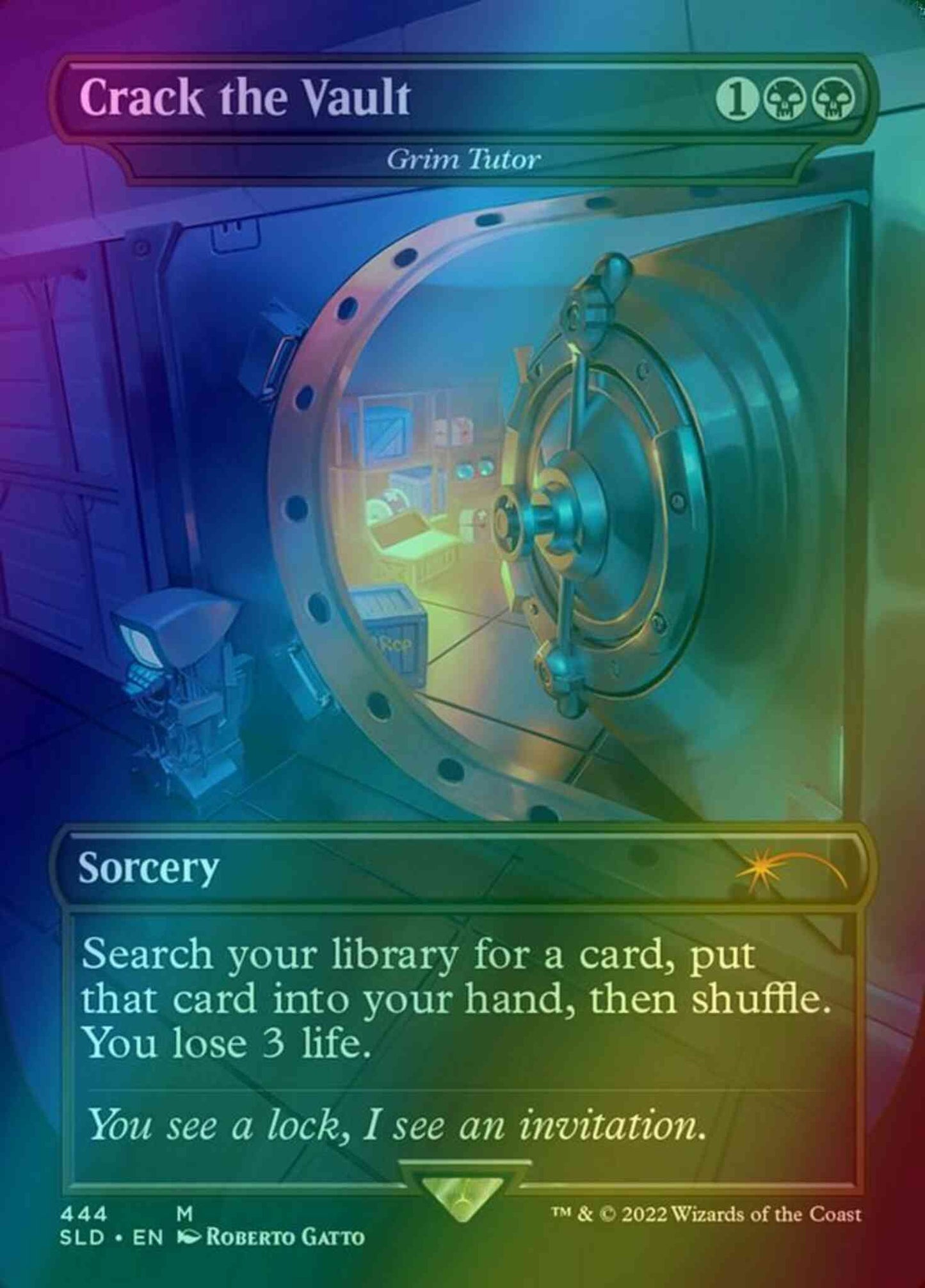 Crack the Vault - Grim Tutor [0444] [Borderless] [Fortnite] [Secret Lair Drop] [Foil]