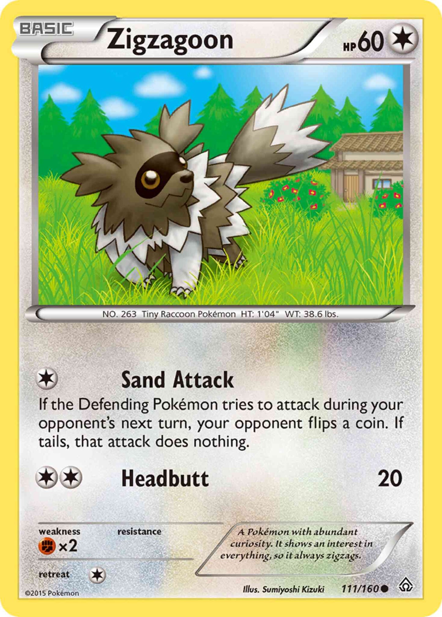 Zigzagoon - 111/160 - Common [xy5-111] [Non-Holo]