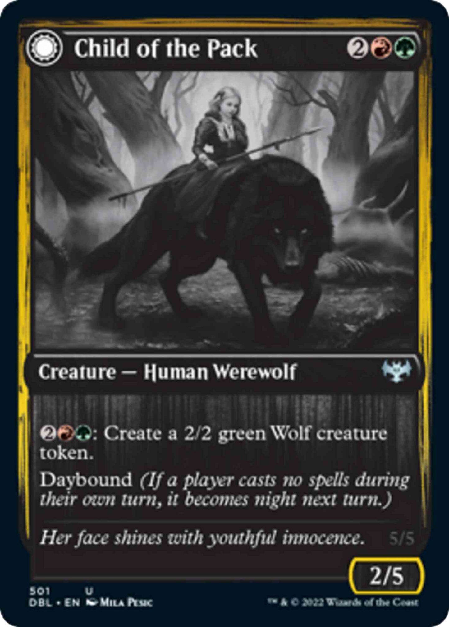 Child of the Pack // Savage Packmate [501] [Innistrad: Double Feature] [Non-Foil]