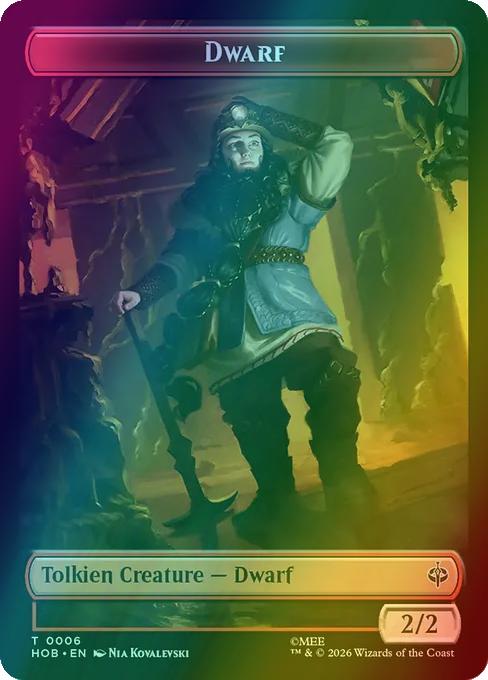 Dwarf Token (06) // Human Soldier Token (02) [The Hobbit: Tokens] [Foil]