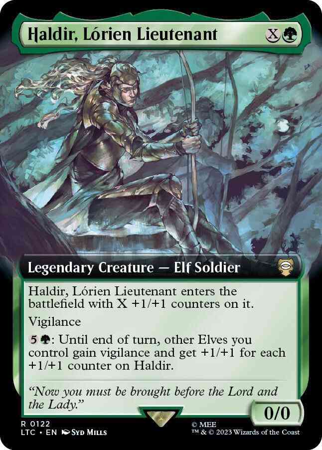 Haldir, Lórien Lieutenant [122] [Extended Art] [The Lord of the Rings: Tales of Middle-earth: Commander] [Non-Foil]