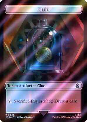Clue Token (55) // Human Token (38) [Universes Beyond: Doctor Who: Tokens] [Surge Foil]
