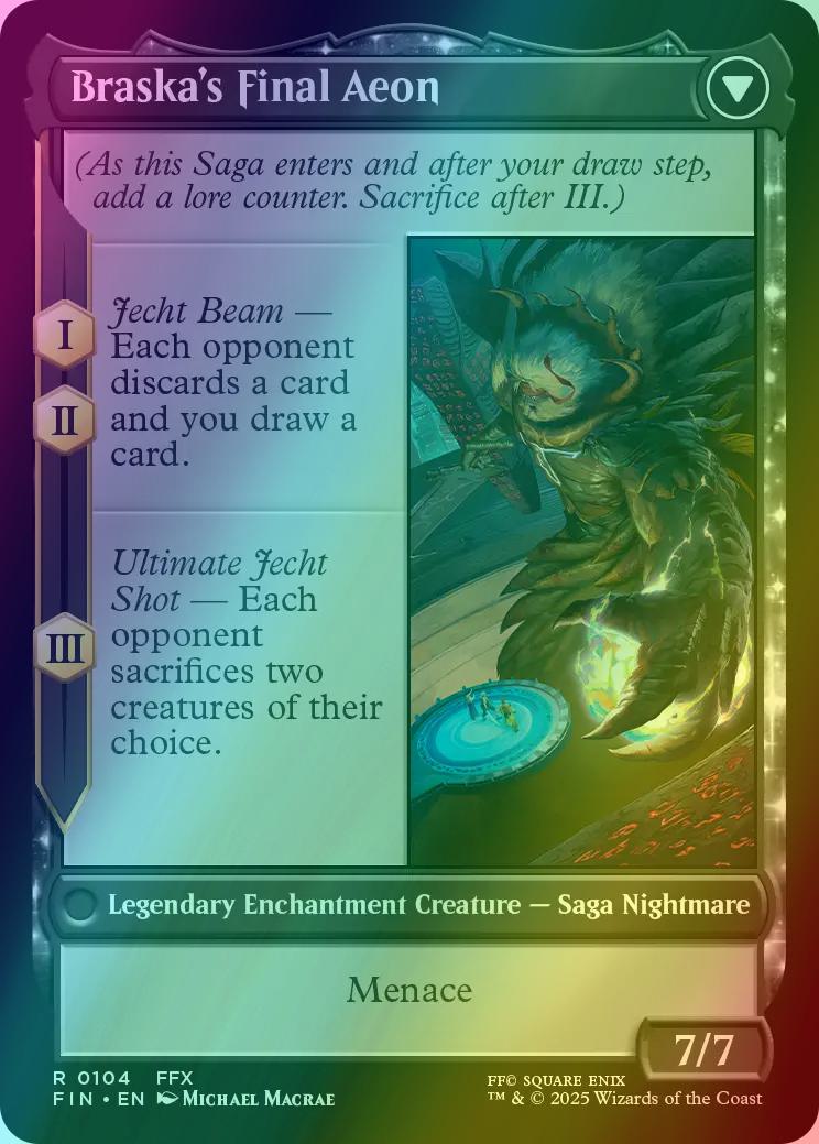 mtg final fantasy jecht Card Reveal for Magic: The Gathering & III Ultimate Jecht Shot Each opponent sacrifices two creatures of their choice Jecht, Reluctant Guardian // Braska's