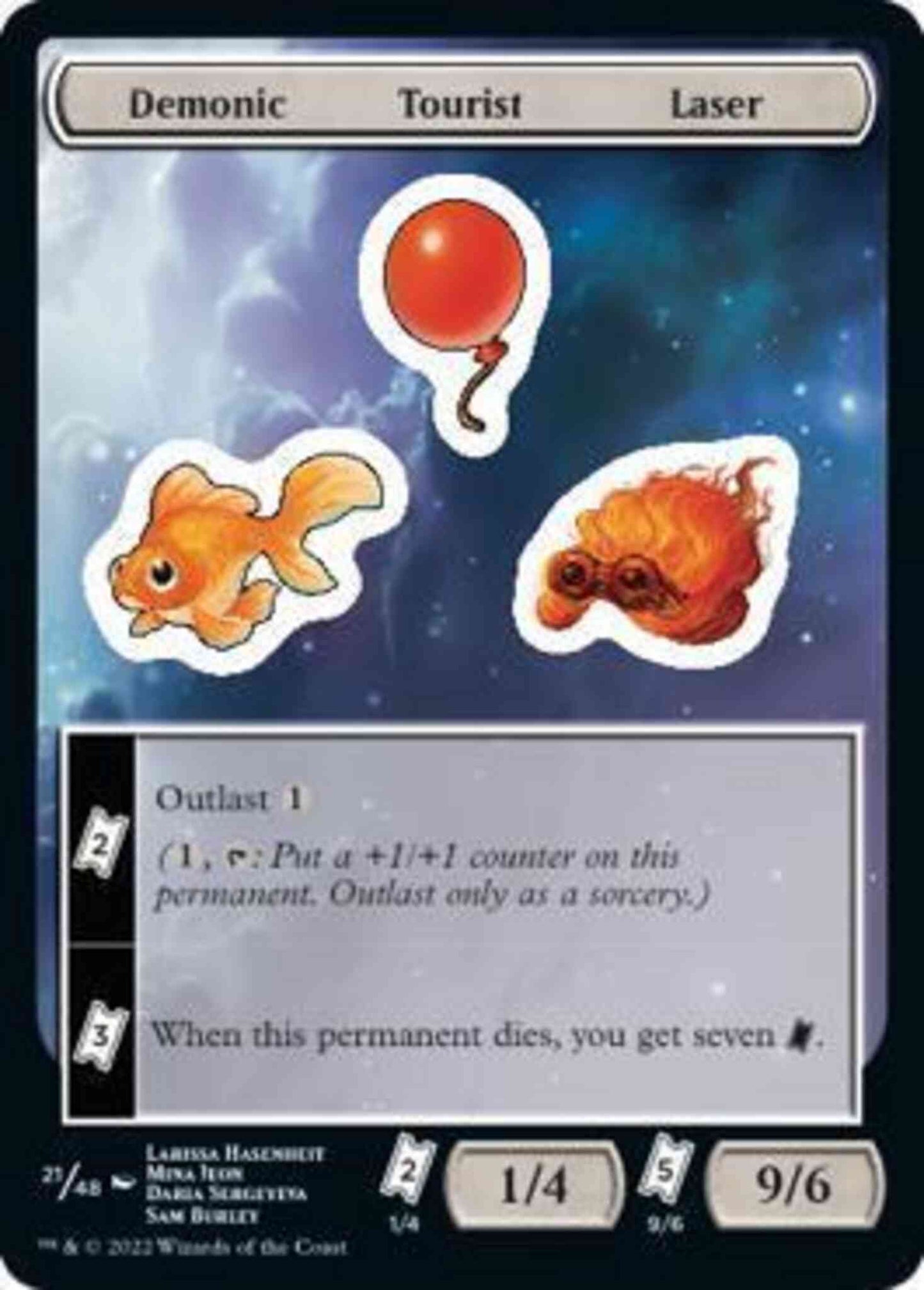 Demonic Tourist Laser [21] [Unfinity Sticker Sheets] [Non-Foil]