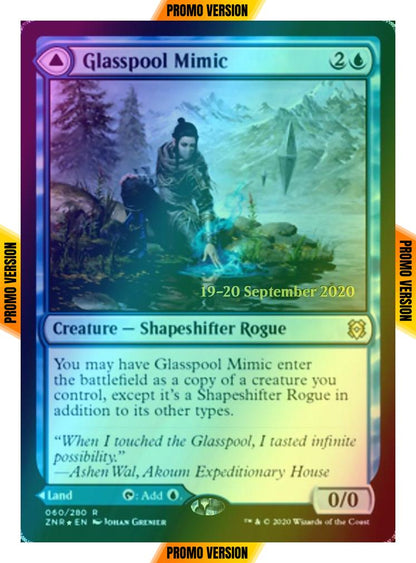 Glasspool Mimic // Glasspool Shore [Prerelease] [60s] [Zendikar Rising Promos] [Foil]