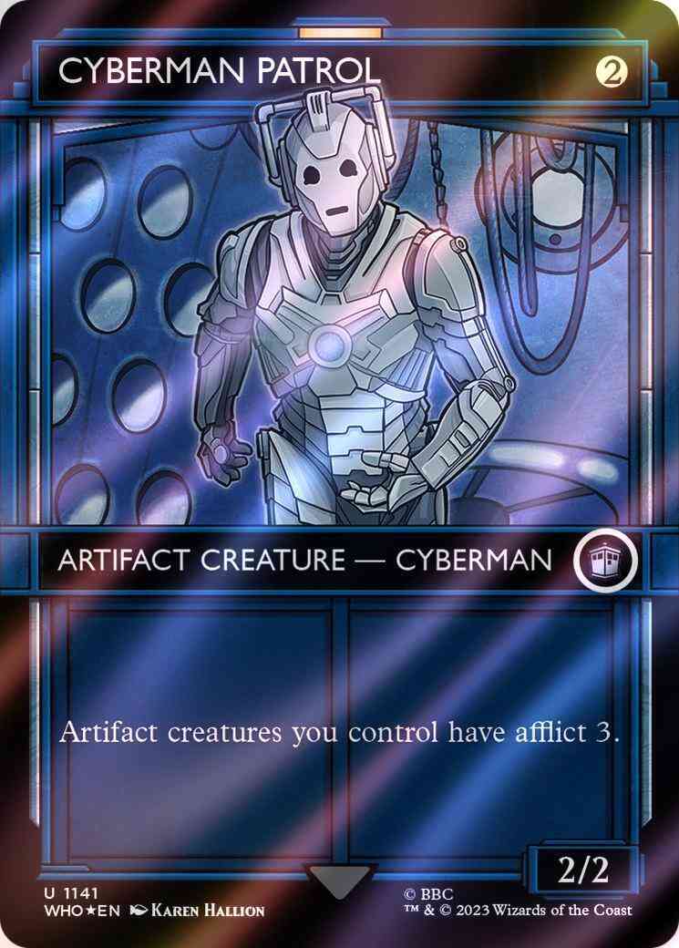 Cyberman Patrol [1141] [TARDIS Showcase] [Universes Beyond: Doctor Who] [Surge Foil]