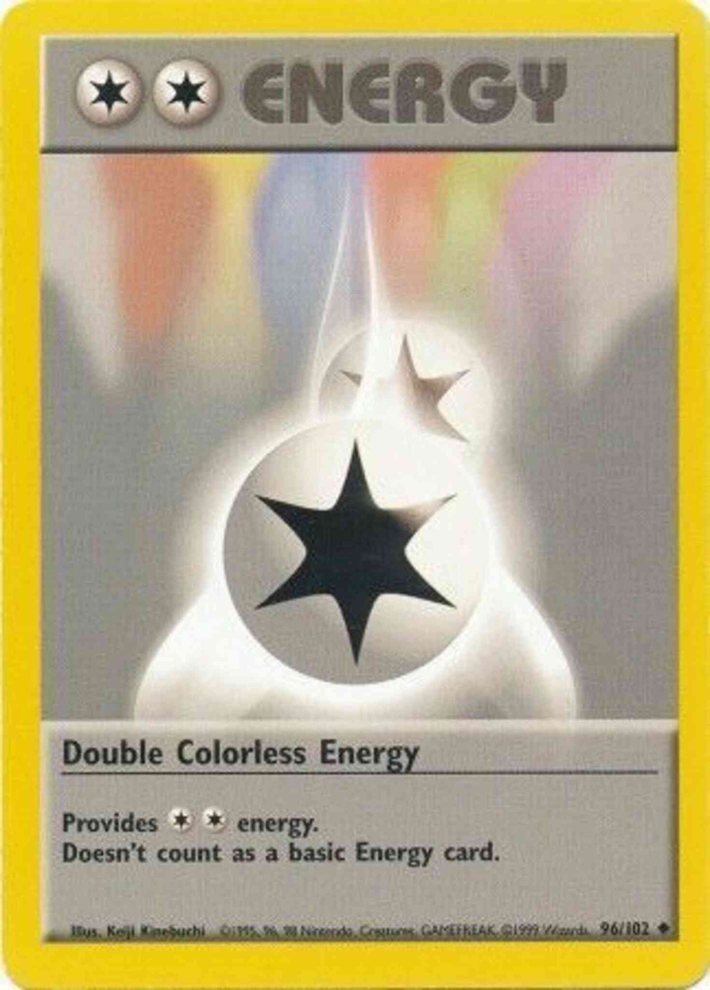 Double Colorless Energy - 96/102 - Uncommon - Shadowless [base1S-96] [Non-Holo]