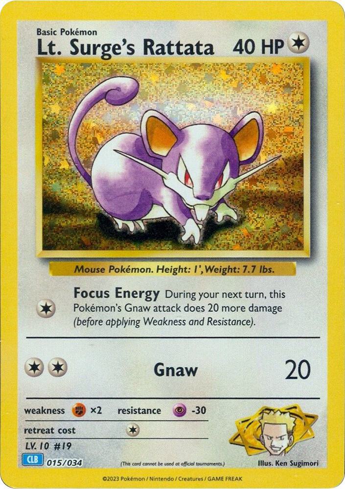 Lt. Surge's Rattata - 015/034 - Promo - CLB [tcgc-CLB015] [Holo]