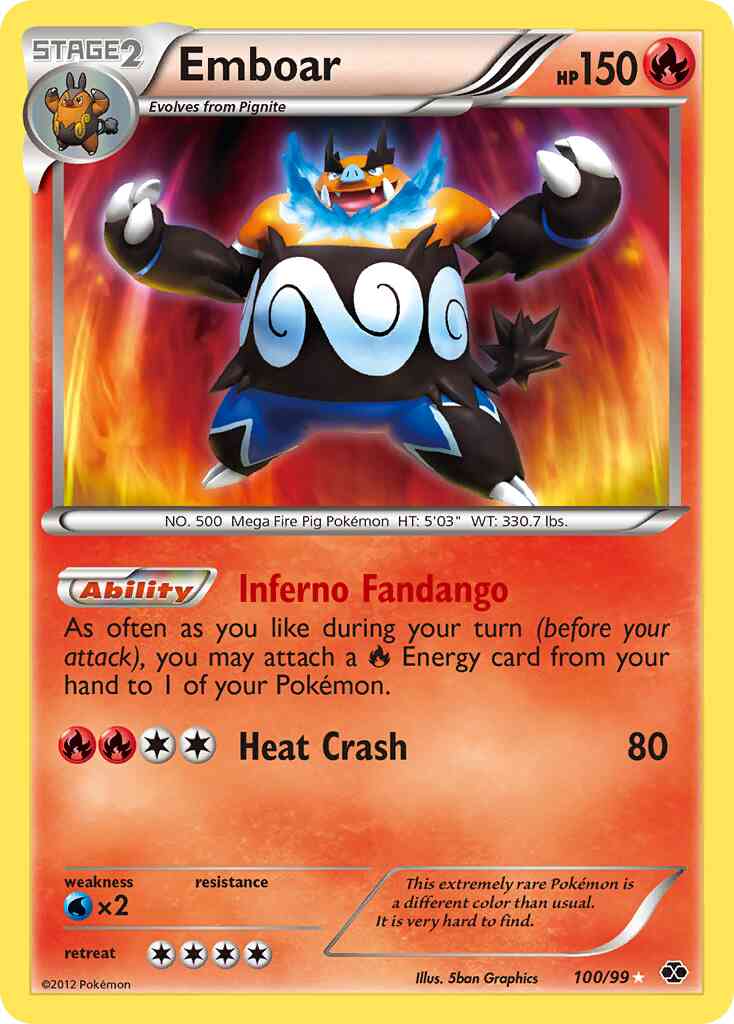 Emboar - 100/99 - Rare Holo [bw4-100] [Holo]