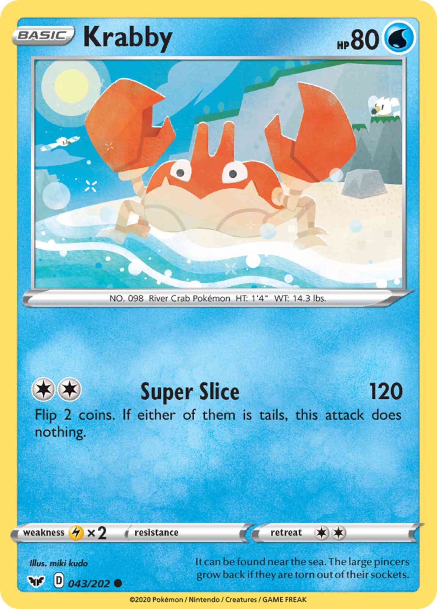 Krabby - 043/202 - Common [swsh1-043] [Non-Holo]