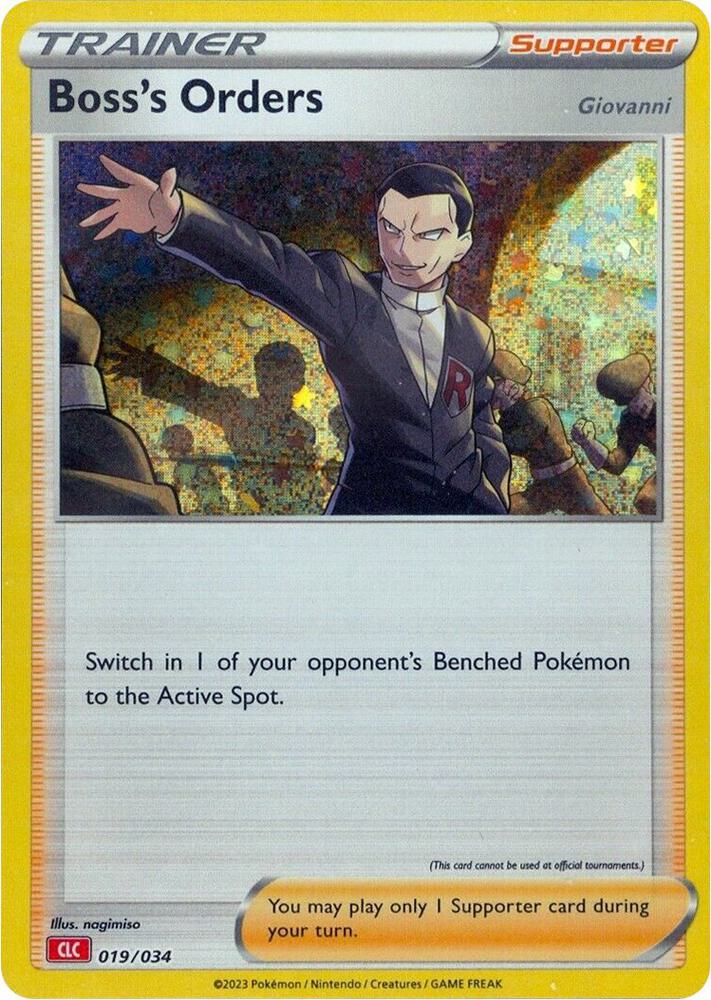 Boss's Orders - Giovanni - 019/034 - Promo - CLC [tcgc-CLC019] [Holo]