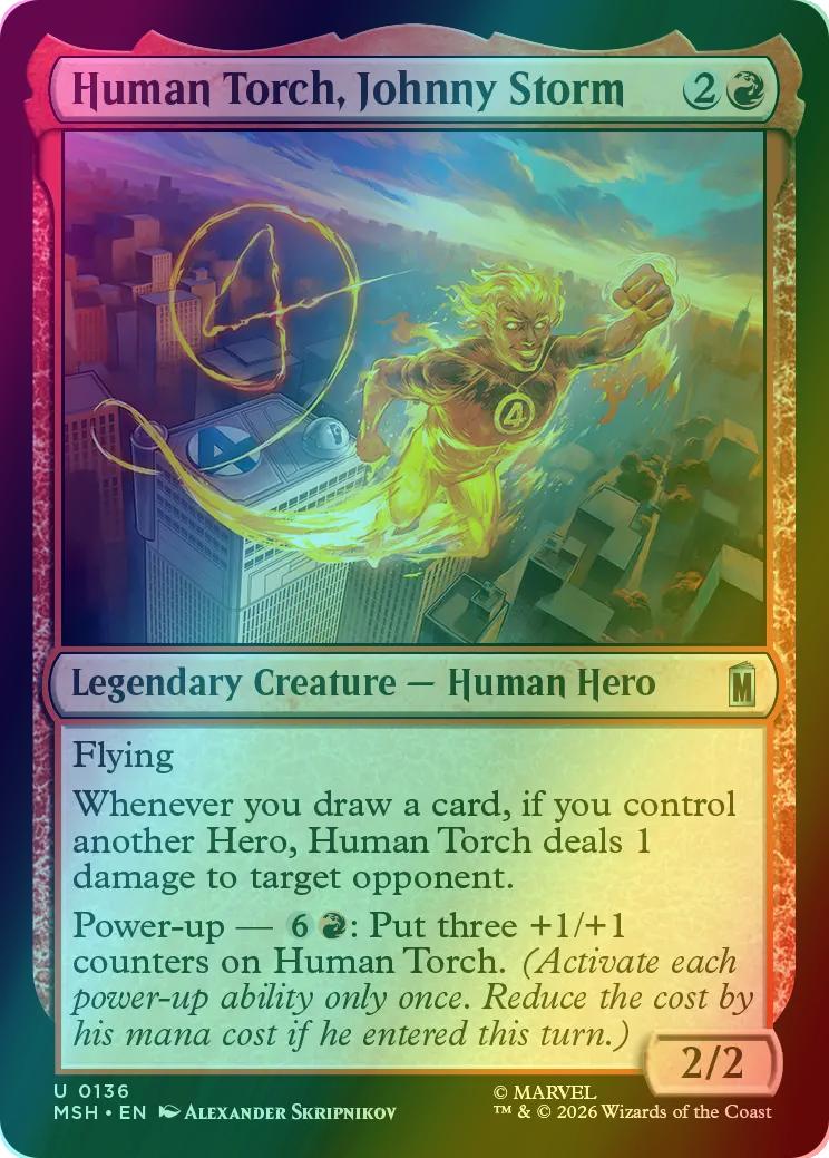 Human Torch, Johnny Storm [136] [Marvel Super Heroes] [Foil]