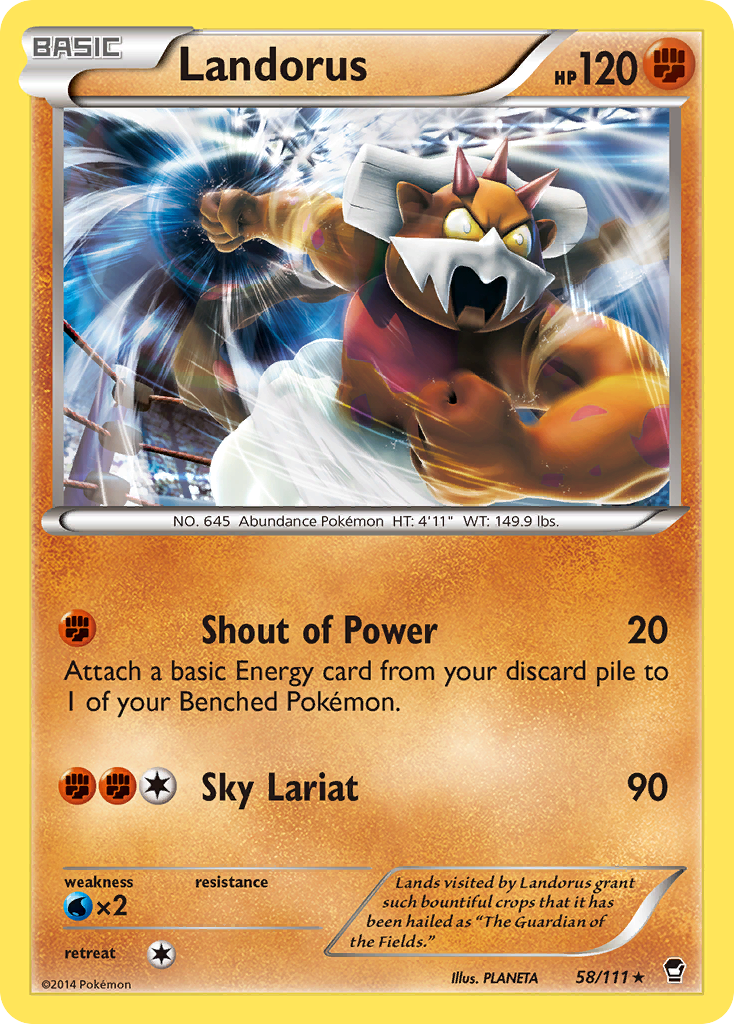 Landorus - Theme Deck - 58/111 - Rare [xy3-58] [Non-Holo]