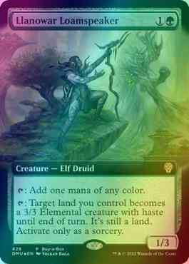 Llanowar Loamspeaker [428] [Extended Art] [Buy a Box] [Dominaria United] [Foil]