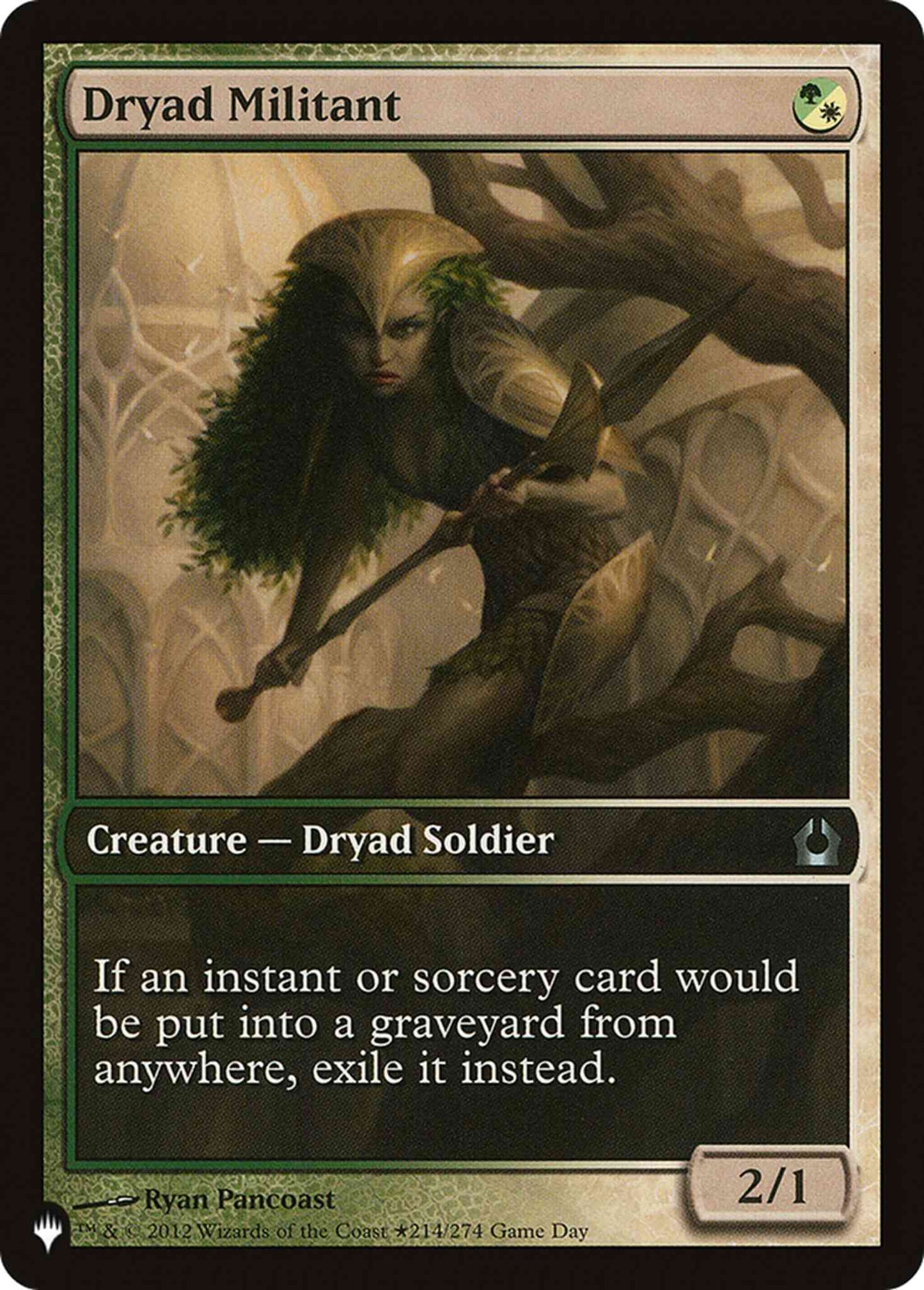 Dryad Militant [PRTR-214] [The List] [Non-Foil]