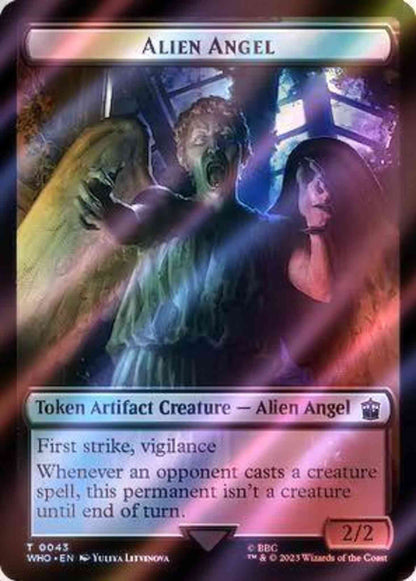 Alien Angel Token (43) // Treasure Token (63) [Universes Beyond: Doctor Who: Tokens] [Surge Foil]