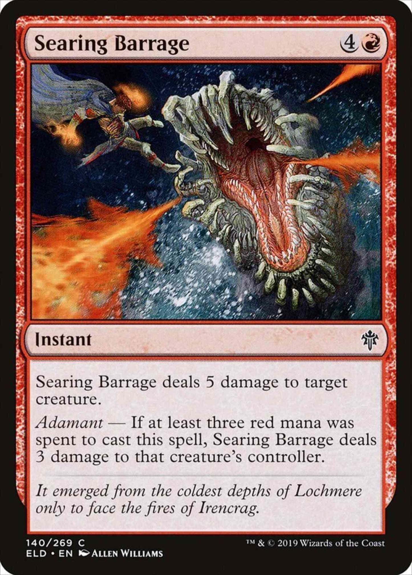 Searing Barrage [140] [Throne of Eldraine] [Non-Foil]
