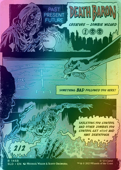 Death Baron // Death Baron [1458] [Borderless] [Creepshow] [Secret Lair Drop] [Foil]