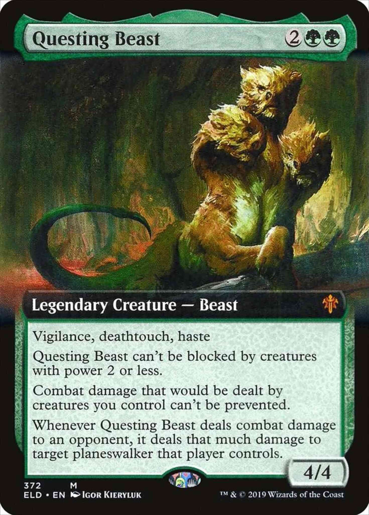 Questing Beast [372] [Extended Art] [Throne of Eldraine] [Non-Foil]
