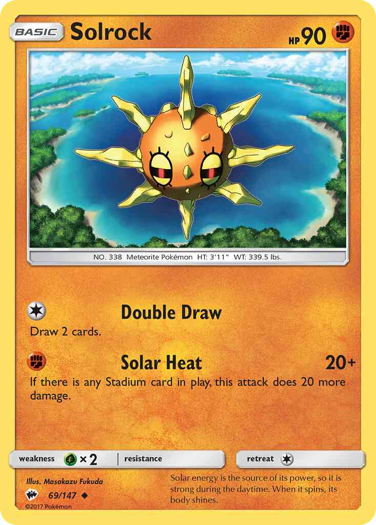 Solrock - 69/147 - Uncommon [sm3-69] [Reverse Holo]