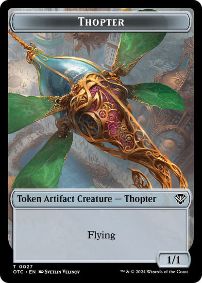 Manifest Token (28) // Thopter Token (27) [Outlaws of Thunder Junction: Commander: Tokens] [Non-Foil]