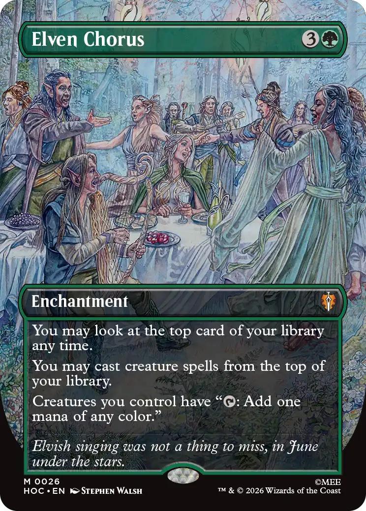 Elven Chorus [26] [Borderless] [Classic Artist] [The Hobbit: Commander] [Non-Foil]
