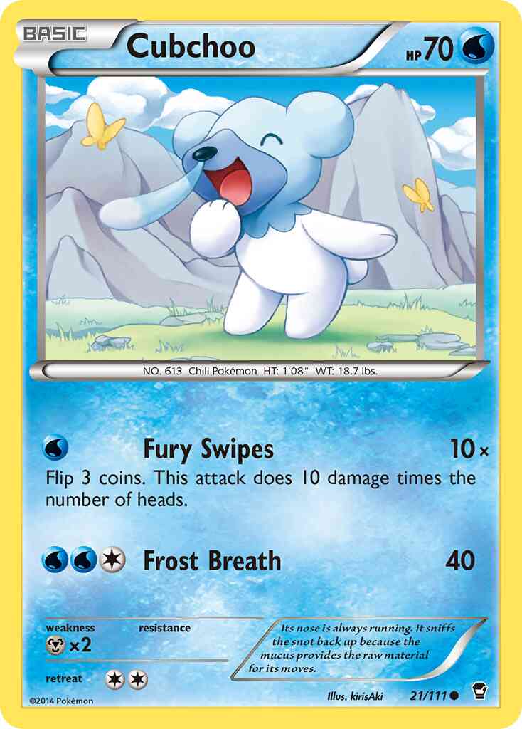 Cubchoo - 21/111 - Common [xy3-21] [Reverse Holo]