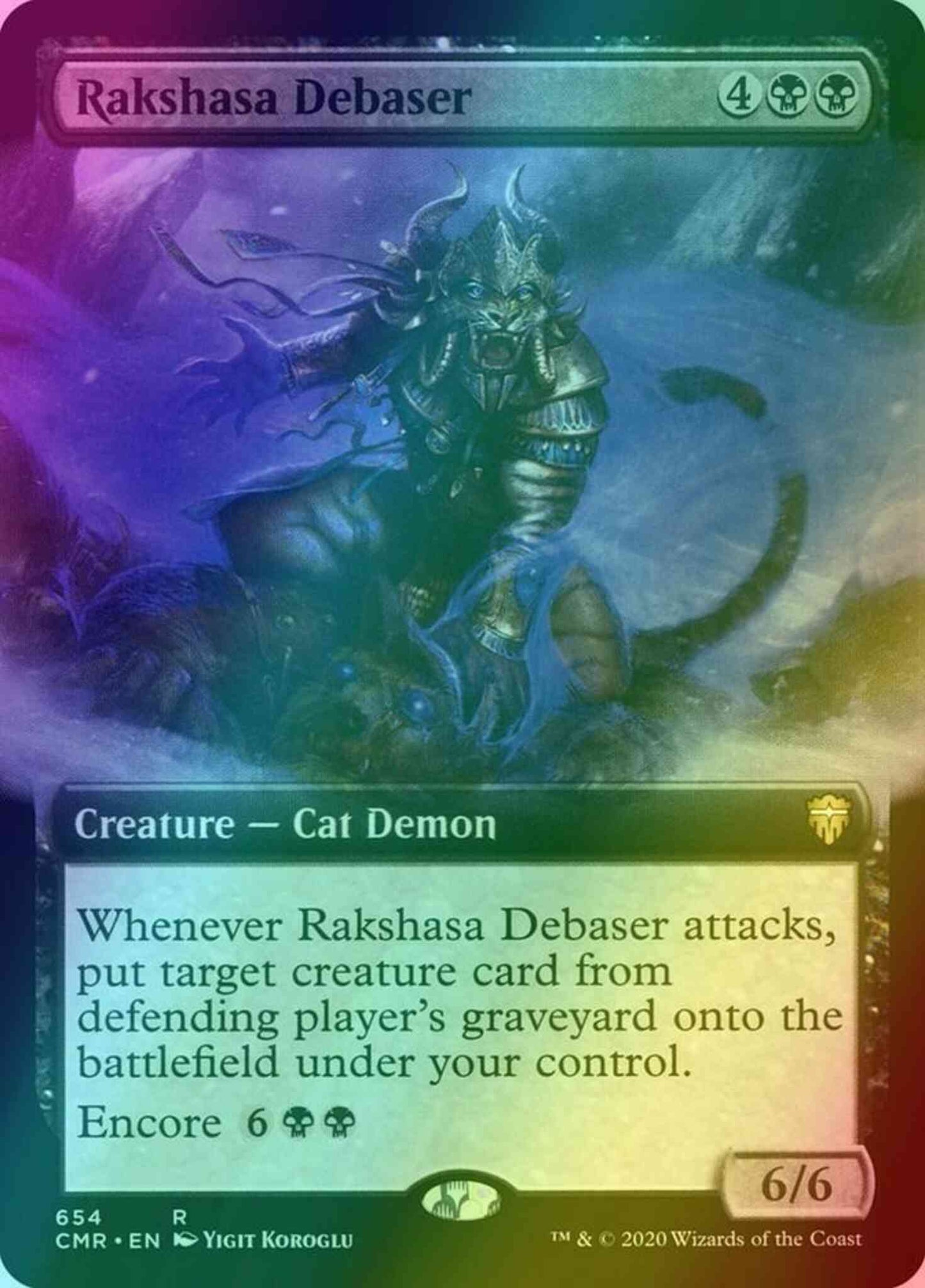 Rakshasa Debaser [654] [Extended Art] [Commander Legends] [Foil]