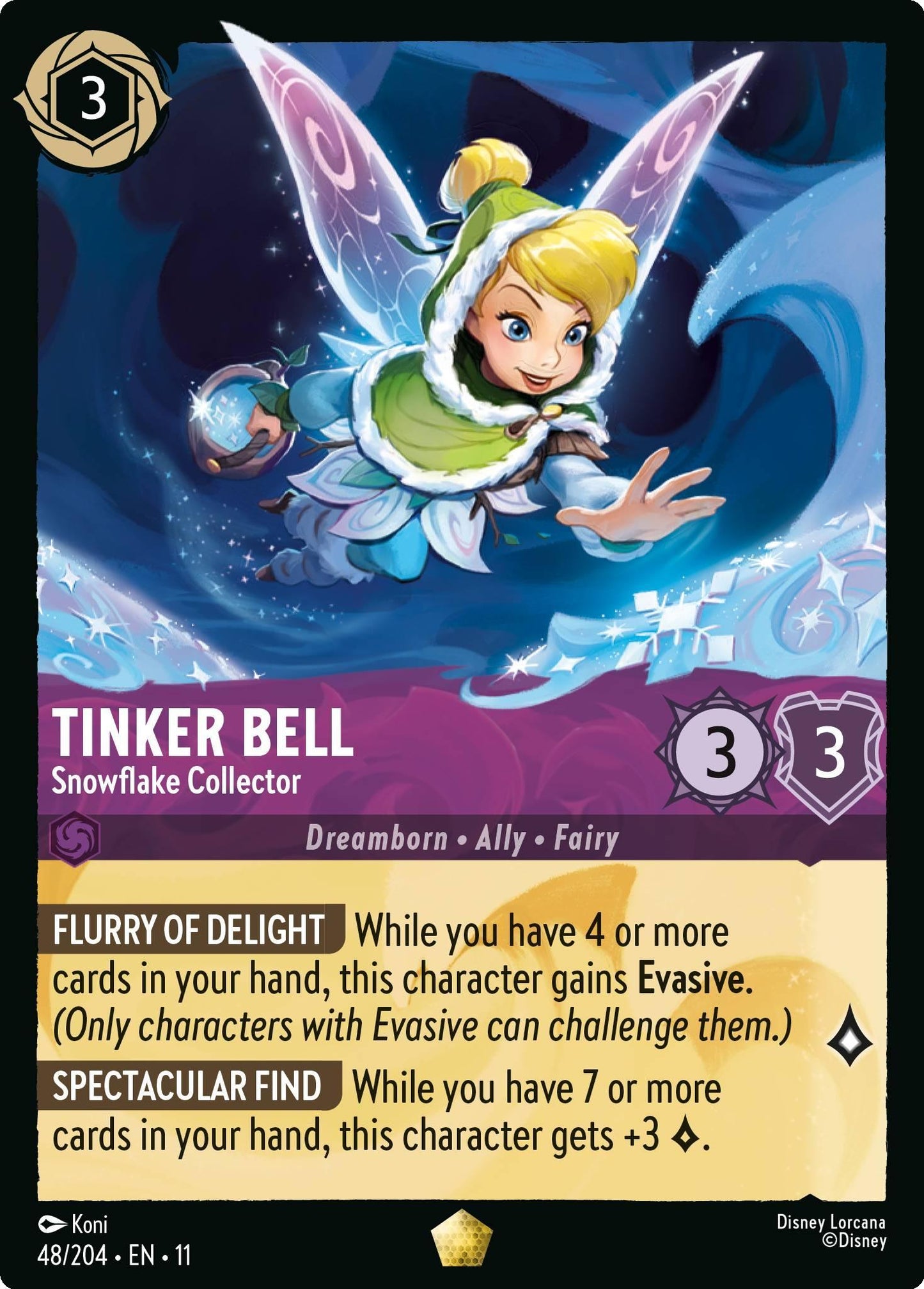 Tinker Bell - Snowflake Collector - 48/204 [Winterspell] [Non-Foil]