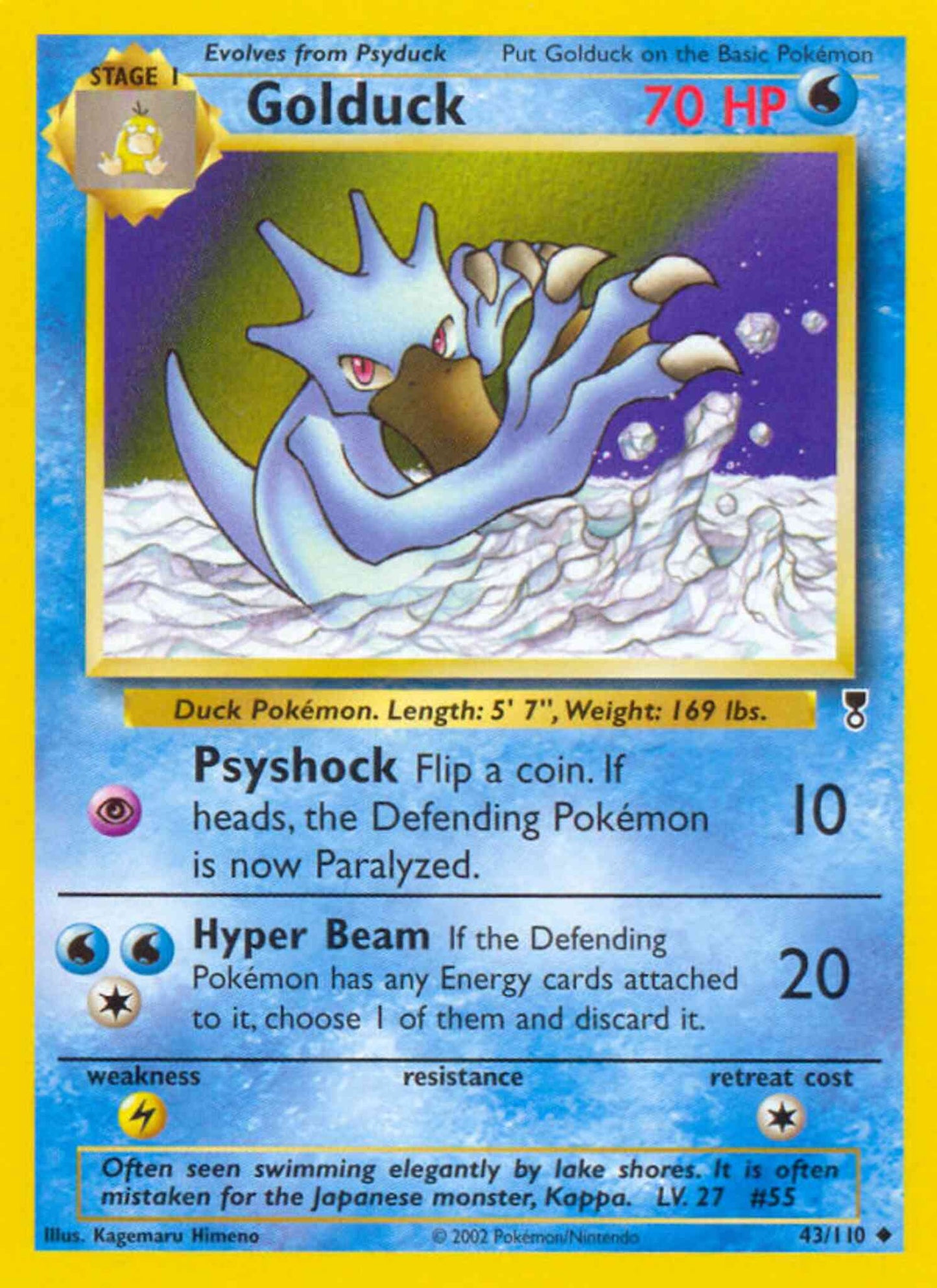 Golduck - 43/110 - Uncommon [base6-43] [Reverse Holo]