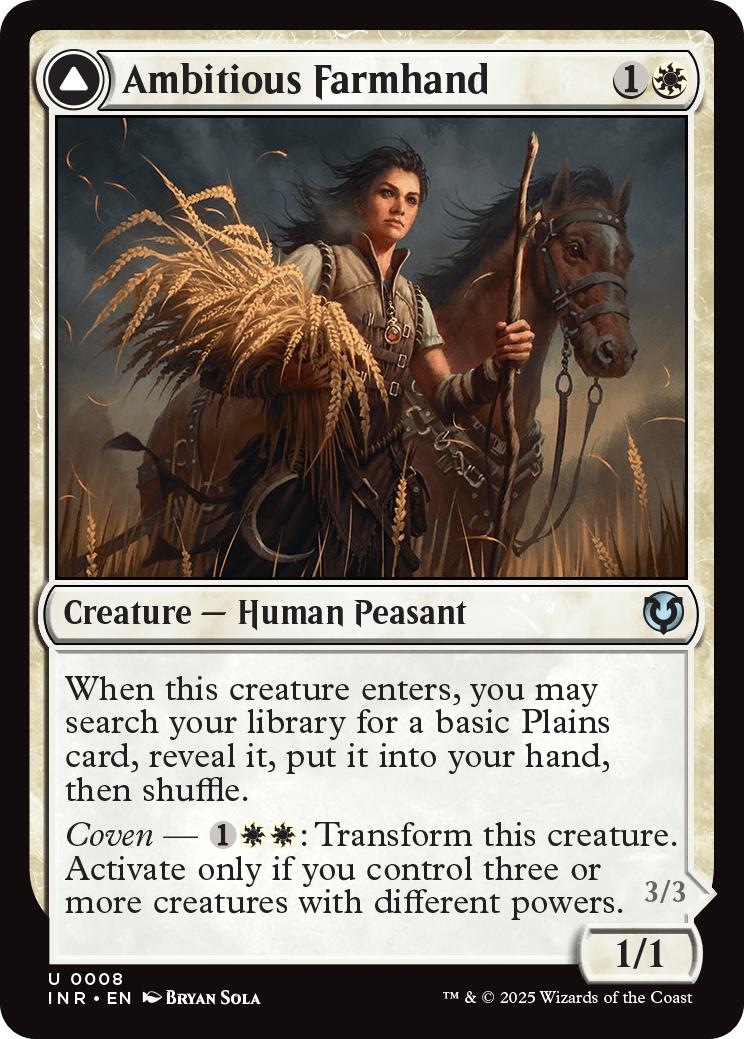 Ambitious Farmhand // Seasoned Cathar [8] [Innistrad Remastered] [Foil]