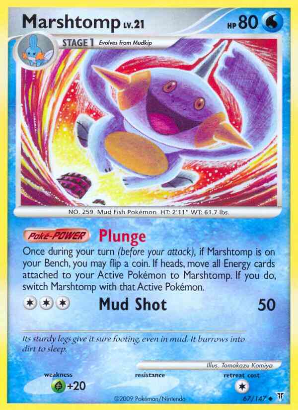 Marshtomp - 67/147 - Uncommon [pl3-67] [Non-Holo]