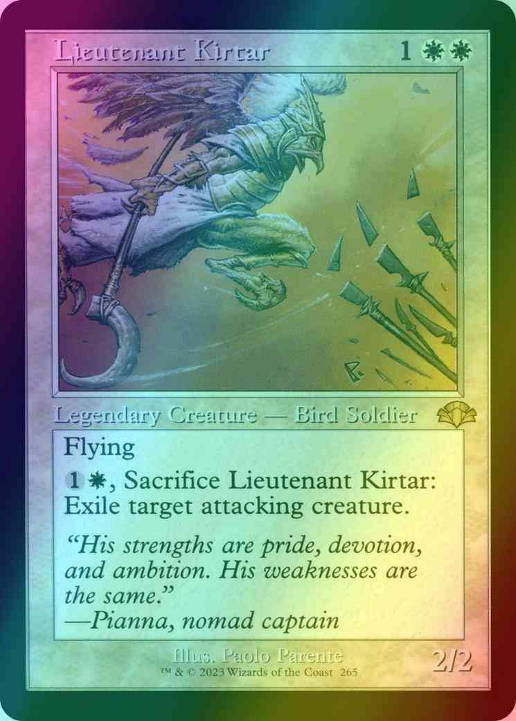 Lieutenant Kirtar [265] [Retro Frame] [Dominaria Remastered] [Foil]