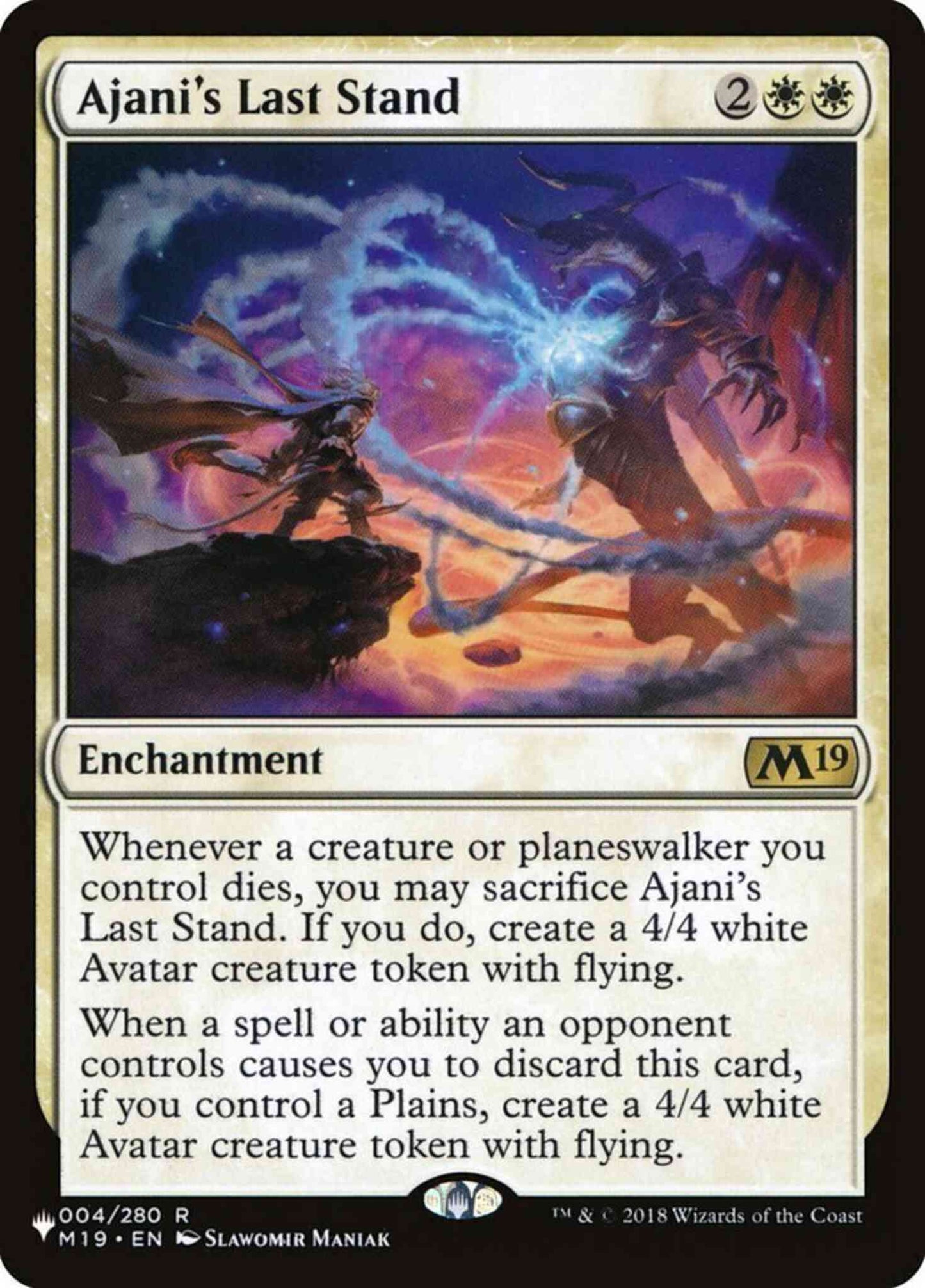 Ajani's Last Stand [M19-4] [The List] [Non-Foil]