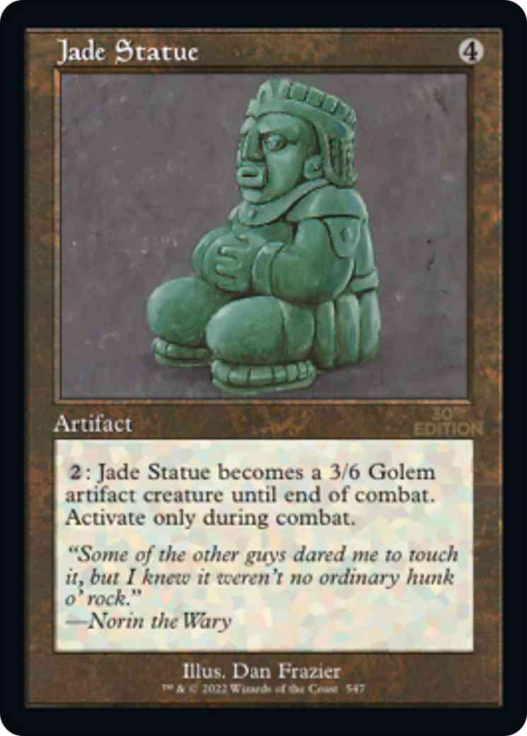 Jade Statue [547] [Retro Frame] [30th Anniversary Edition] [Non-Foil]